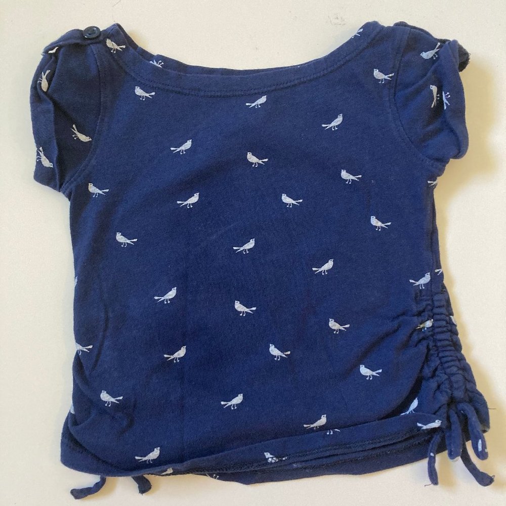 Blue Old Navy side tie shirt